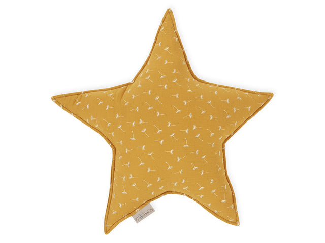 Sternkissen Musselin gelb Pusteblumen