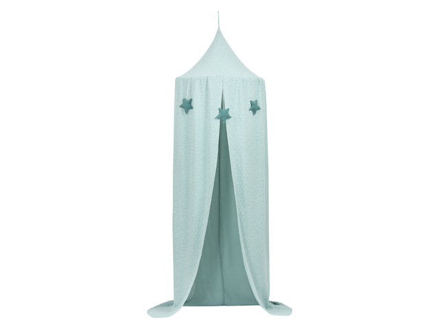 Tente suspendue mousseline pissenlit menthe