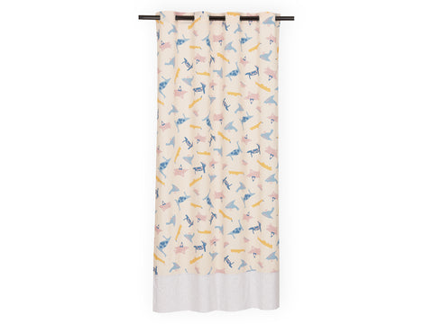 Gardinen Musselin Zoe´s Dinosaurier auf Beige