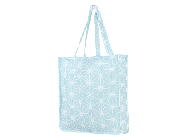 Tote Bag Diamante blanco sobre azul pastel