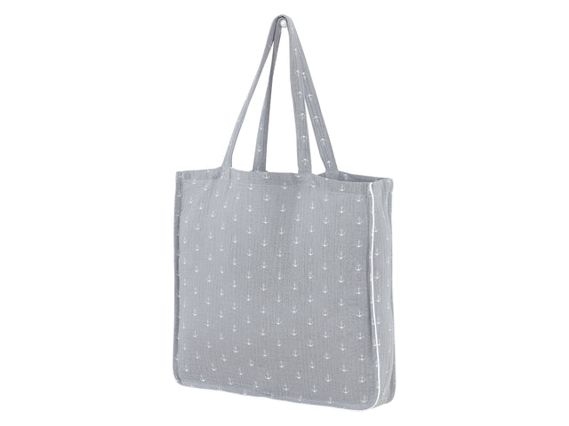 Tote Bag Muselina Gris Ancla