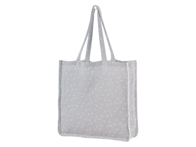 Tote bag muslin gray dandelion