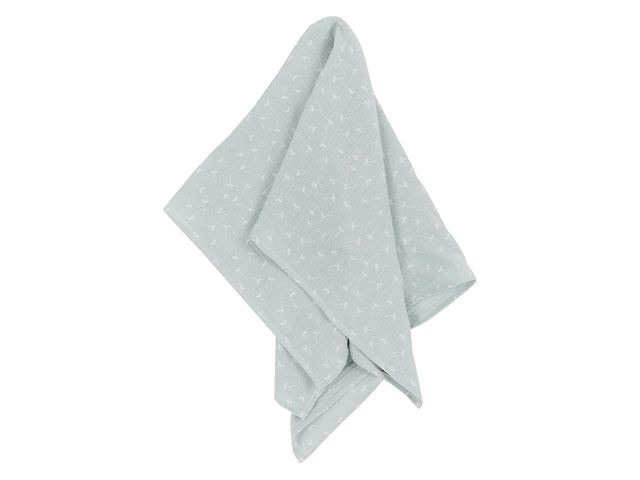 Echarpe mousseline pissenlit menthe