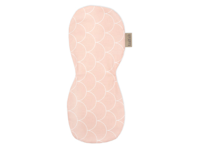 Burp Cloth White Semicircles on Pastel Pink