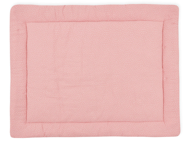 Tapis de parc mousseline pois rose