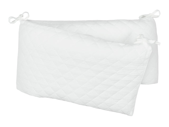 Tour de lit mousseline matelassée blanc