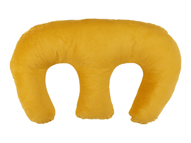 Coussin d'allaitement pour jumeaux cordon large cordon jaune moutarde