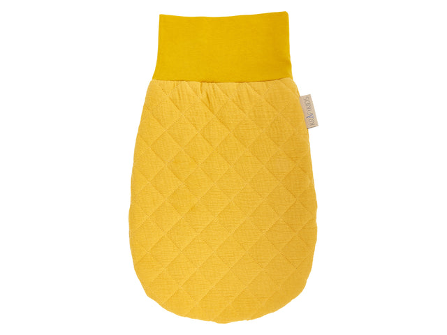 Grenouillère printemps été mousseline matelassée jaune moutarde