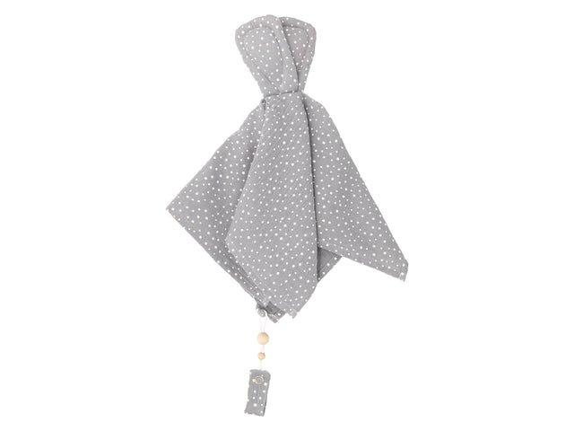Comforter muslin gray dots
