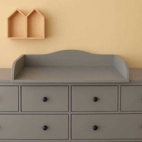 Wickelaufsatz grau passend für 160 cm breite HEMNES Kommode mit Blende