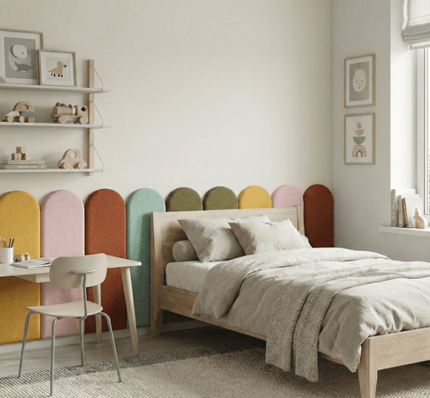 Rounded wall panel double crepe