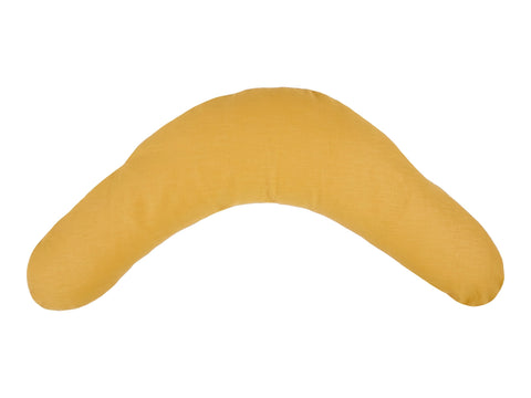 Coussin d'allaitement de qualité lin jaune moutarde