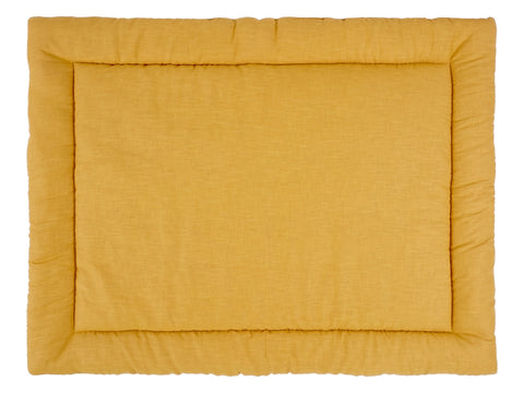 Crawling blanket linen yellow mustard yellow