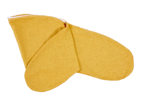 Nursing pillow cover linen yellow mustard yellow