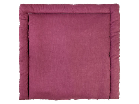 Changing mat linen magenta dark