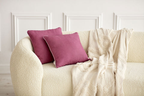 Pillowcase linen magenta dark