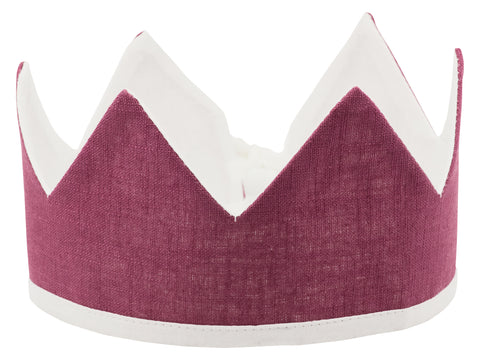 Fabric crown linen magenta dark