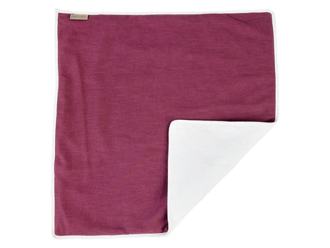 Changing mat linen magenta dark