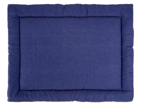 Crawling blanket linen blue dark blue