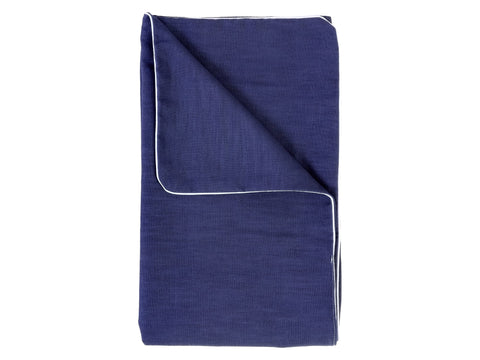 Baby blanket linen blue dark blue