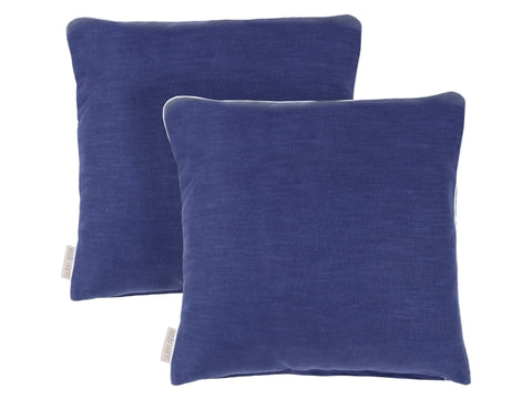 Cushion cover linen blue dark blue