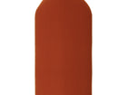 Das rechteckige Wandpaneel abgerundet Doppelkrepp von KraftKids besticht durch seine gepolsterte, burnt-orange Stoffoberfläche mit Rundung und eignet sich ideal für moderne Wandgestaltung.
