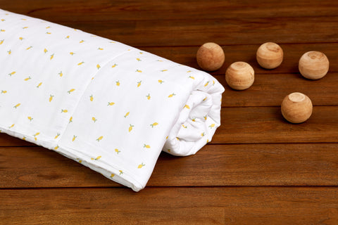 Bedding set muslin yellow lemons