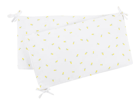 Bed border muslin yellow lemons