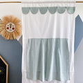 Muslin gold dots on Green