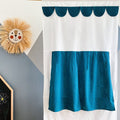 Muslin gold dots on Petrol