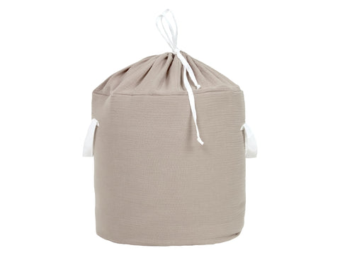 Toy basket muslin beige