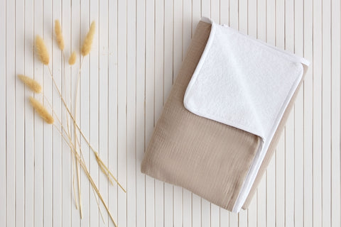 Pusleunderlag muslin beige