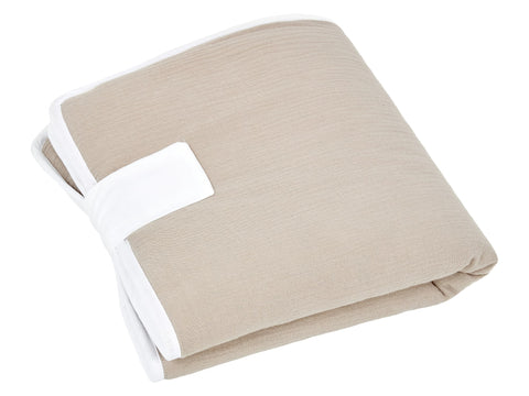 Travel changing mat muslin beige