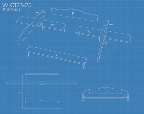 Plan à langer blanc adapté à la commode HEMNES de 160 cm de large avec panneau