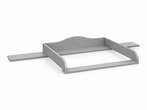 Wickelaufsatz für HEMNES 160 cm – grau, mit Blende