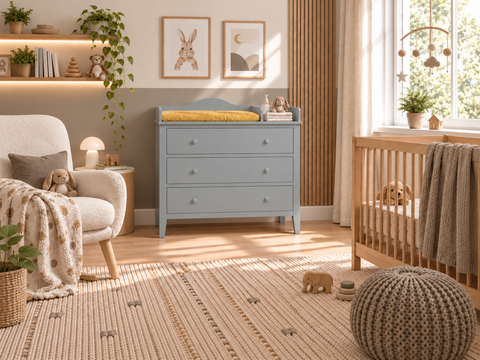Plan à langer pour GULLABERG 99 cm - XXL, gris, avec compartiment de séparation