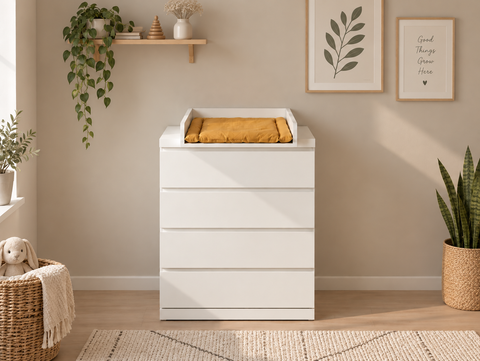 Changing table topper for STORKLINTA chests of drawers with 3 or 4 drawers - White