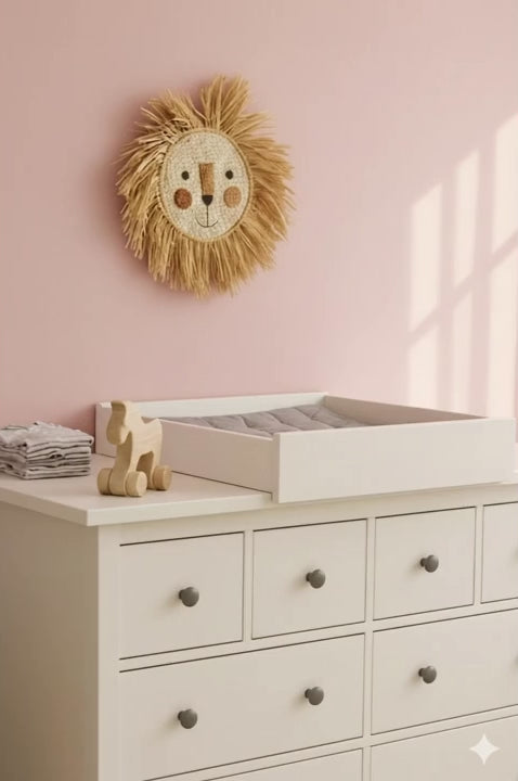 White changing attachment for cross-changing suitable for wide and narrow HEMNES dresser