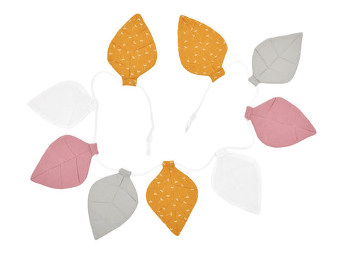 Bunting muslin mustard grey pink