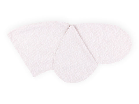 Nursing pillow cover white feather pattern on pink