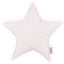 Coussin étoile motif plumes blanches sur rose