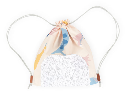 Gymtaske Zoes dinosaurer på beige