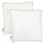Housse de coussin en lin vert clair blanc