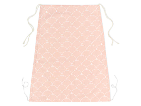 Awning white semicircles on pastel pink