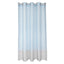 Rideaux petites feuilles bleu clair sur blanc