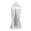 Tente suspendue Uniweiss petites feuilles gris clair sur blanc