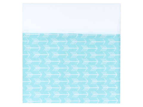 Stilltuch weiße Pfeile auf Mint Uniweiss