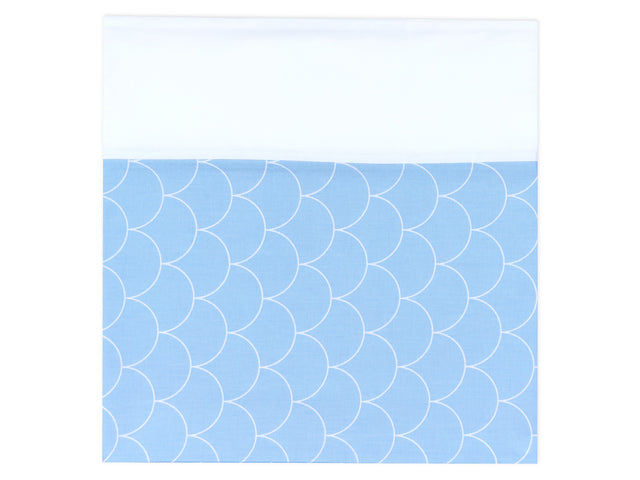 Nursing cloth plain white white semicircles on pastel blue