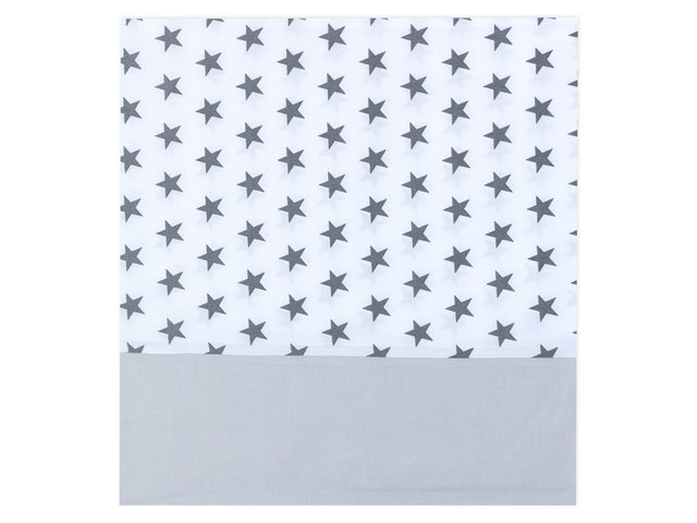 Nursing cloth plain gray small gray stars on white