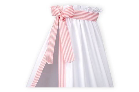 Bed canopy stripes pink